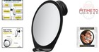 Fogless Shower Mirror Acrylic 7in Suction Mount Swivel Razor Holder Bathroom