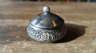 Antique Silverplate Providence Sewing Button Needle Jar 2 7 8 