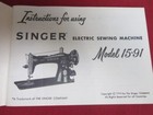 Vintage 1954 Singer Sewing Machine 15-91 User Manual