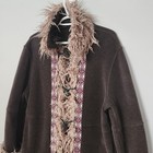Fj  ll Wool Penny Lane Sweater Coat Sherpa Trim Brown Med Fj  llraven Usa