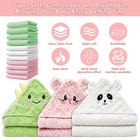Baby Bath Towel Set 14-piece Animal Hooded Towels Washcloth Infant Toddler Wrap