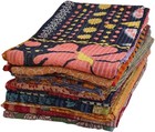 Vintage Kantha Quilt Handmade Indian Throw Reversible Blanket Wholesale Lot New
