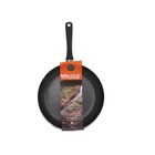 Imusa  12in Charcoal Aluminum Nonstick Fry Pan With Soft Touch Handle  Black