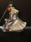Wedding bride groom On Motorcycle scooter marriage Ornament just Married nwt