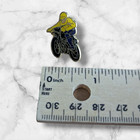 Vintage Enamel Hat Lapel Pin Dirt Bike Rider Motocross Motorcycle