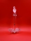 Vintage Clear Blown Glass Christmas Ornament Candle Holder Made In Taiwan