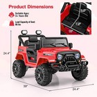 12v Kids Ride On Truck Car W remote Control  Threaded Wheels 3 Speeds Led Lights