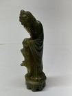 Vintage Faux Jade Chinese Man Carved Figure - Oriental Resin