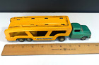 Vintage 1950 s Sss Tin Green Friction Cab   Yellow Auto Transport Trailer Japan