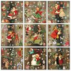  9 Sheet Christmas Window Clings Window Stickers Christmas Decorations Vintage