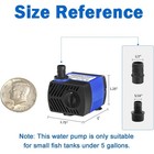 Submersible Water Pump 80gph Adjustable Flow Aquarium Fountain Hydroponics New