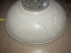 Vintage 12  Art Deco Style Frosted Glass Ceiling Light Fixture