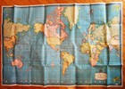 Vintage Early Hammonds International U s  Map 32 x50  Protected By Envelope