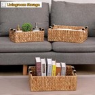 Wicker Storage Basket Stand Hand Woven Hyacinth Woven Storage Basket