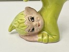 Vintage Ca Pottery Gilner Pixie Chartreuse Green Ceramic Headstand Elf Figurine