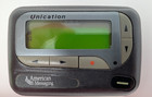 Unication Alpha Elite Pager American Messaging 929 9375 Mhz Flex Black Holster