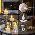 Rechargeable Tea Lights With Remote Timer  6 Packs Flickering Flameless Led T   