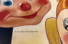 Vtg 1939 Advertising Panel Disney Masks Gillette Promotion   Partial   22  X 22 