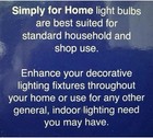 2 Boxes 60w Simply Home Frosted Glass Decorative Light Bulbs Universal Fit