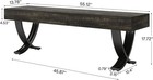 55-inch Wooden Entryway Shoe Bench Industrial Long End Of Bed Stool With Seating