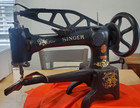     working Vintage Singer 29-4 Industrial Leather Cobbler Sewing Machine     