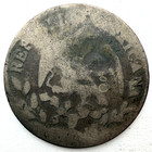 Dateless Mexico First Republic 2 Real Silver Ex Jewelry button Damaged