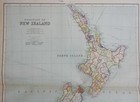 Dominion Of New Zealand North   South Island 1914 Philip   Son Scarce Large Map