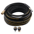50 Ft 3 8  Pressure Washer Hose 4200psi Steel Wire Braid   M22 To 3 8  Coupler