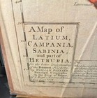Original 1727 Map Of Latium  campania   Sabina   And Part Of Hetruria By Delisle