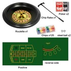 Roulette Wheel Game Set Casino Game Set With 120 Chips  2 Pairs Of Poker game   