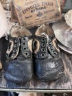 Oh So Shabby Chic Decor Antique Leather Boots Baby Doll Shoes Small