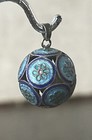 Vintage Antique Pendant Charm Enamel Filigree 800 Marked