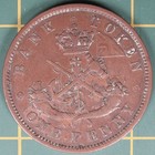 1852 Province Of Canada One Penny Token Pc-6b5