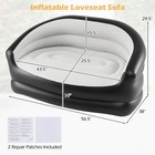 2-seater Inflatable Couch W flocked Surface   Repair Patches For Pop Up  Camping