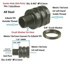 2 Pcs Steel 14x1 Lh Thread To 5 8x24 Thread Convert Adapter With Free 5 8 Washer