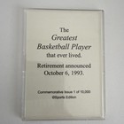 Michael Jordan Sports Edition Commemorative Retirement Chicago Bulls  1 Nba 1993