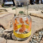 Vintage 60s 70s Libbey Canada Juice Carafe Citrus Orange Slice Yellow Glass Mcm