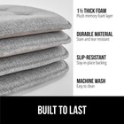 4 X Gorilla Grip Slip Resistant Tufted Chair Cushions  No Ties Req 16x17   Gray