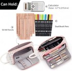 Easthill Large Capacity Colored Canvas Storage Pouch Marker Pen Pencil Case S   