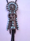 Larry Moses Begay  Navajo  Native American silver 925  Turquoise  Bolo Tie
