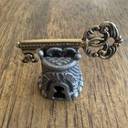 Vintage Nicholas Gish Key To My Heart Gem Pewter Mechanical Thimble Signed Rare