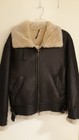 Shearling Lined Leather Bomber Coat Mens Small