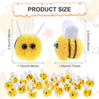 28pcs Felt Bees Wool Felt For Crafts  Cute Bees Yellow Wool Feltbees Mini Crafts