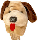 Vintage Brown Puppy Dog 12  Plush Golf Club Head Cover Wood Iron Adult Kids Used