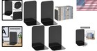Book Ends Set Of 4 Metal Book Holders For Shelves  Black