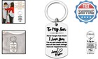 To My Son Keychain From Mom And Son Birthday Gifts For Men I Love You Gifts