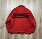 50s Vintage Windward Outdoor Clothing Red Wool Full Zip D Pocket Jacket Large