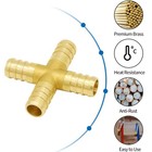 Hooshing 1 2 Inch Pex Fitting 4 Ways Brass Crimp Pipe Inch  Copper