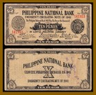 Philippines 10 Pesos  1941 P-s217 Stamped Writing  1  Emergency Note