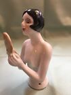 Pin Cushion Half Doll With Hand Mirror  4 1 2  Art Deco 1920   s Style